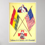 Bolivia - Emblems of Liberty and Humanity Poster