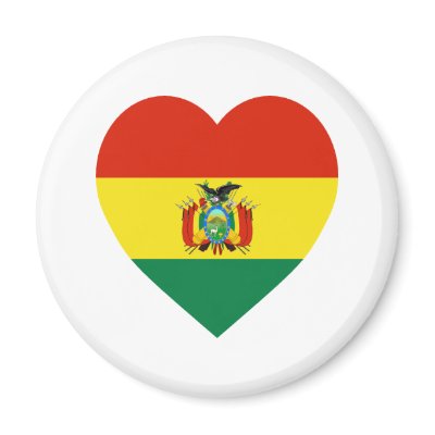 Bolivia Flag Heart Magnet by Vexillophile