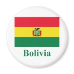 Bolivia Flag with Name Fridge Magnet