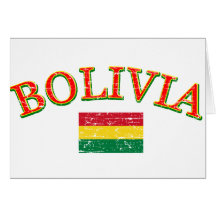 Bolivia football design greeting cards