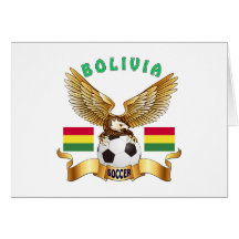 Bolivia Football Designs Greeting Card