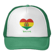 Bolivia heart trucker hat