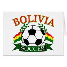 Bolivia soccer ball designs greeting card