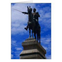 bolivian statue greeting card