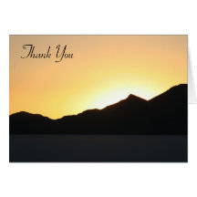 bolivian sunset thanks greeting card