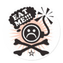 Bomb Crossbones - Red stickers