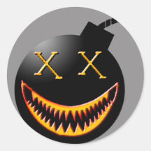 bomb face sticker