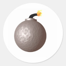 Bomb Round Stickers