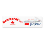 Bombardi'eh CRJ Jet Pilot bumper stickers