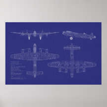 Bombardier d'Avro Lancaster Affiche