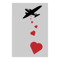 Bombardier de coeur - faites la guerre d'amour pas affiches