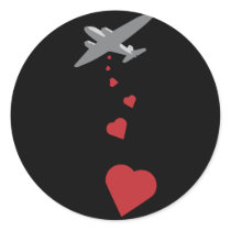 Bombardier de coeur - faites la guerre d'amour pas autocollants