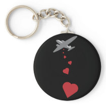 Bombardier de coeur - faites la guerre d'amour pas porte-clés