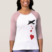 Bombardier de coeur - faites la guerre d'amour pas t-shirts