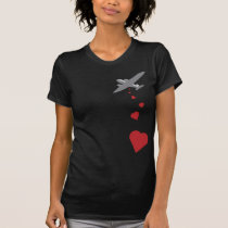 Bombardier de coeur - faites la guerre d'amour pas t-shirts
