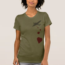 Bombardier de coeur - faites la guerre d'amour pas t-shirts