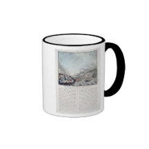 Bombardment of Genoa, 1684, engraved by Jean Bapti Mug