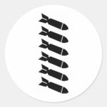 Bombs Round Sticker