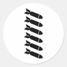 Bombs Round Sticker