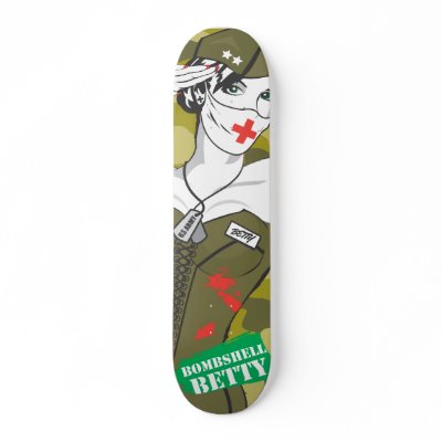 Bombshell Betty Skateboard Deck by globalelitist