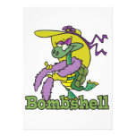 bombshell glam girly turtle tortoise cartoon custom invites
