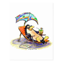 Bon à rien de plage carte postale