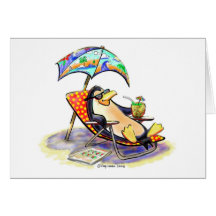 bon à rien de plage cartes de vœux