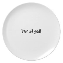 Bon appetit plate series - Norwegian - Vær så god