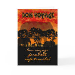 Bon Voyage Card - African scenery Farewell Card