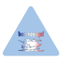 Bon Voyage Good Trip in French Vacations Travel Triangle Sticker