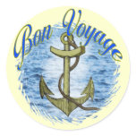 Bon Voyage Round Stickers