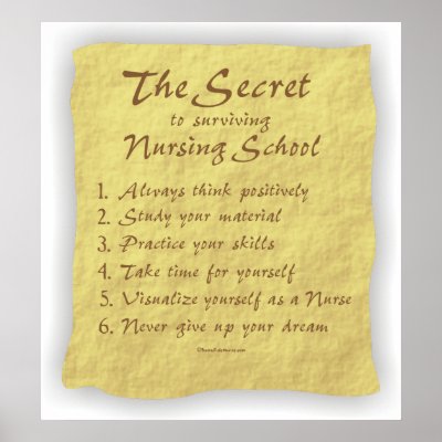 BonafideNurse_-_Secret_to_Surviving_Nursing_School Print by BonafideNurse
