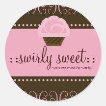 bonbon 311-Swirly aussi Autocollant Rond