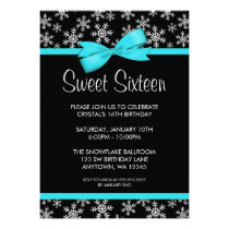 Bonbon turquoise 16 du pays des merveilles d'hiver invitations