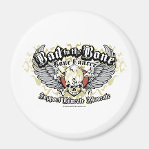 Bone Cancer Bad to the Bone Refrigerator Magnets
