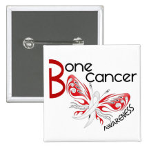 Bone Cancer BUTTERFLY 3 Awareness Button