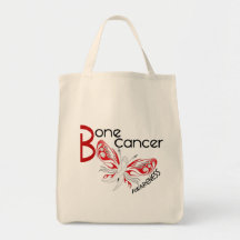 Bone Cancer BUTTERFLY 3 Awareness Tote Bags