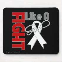 Bone Cancer Chic Fight Like A Girl Ribbon Mousepads