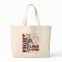 Bone Cancer Fight Like A Girl Kickin Butt Canvas Bags
