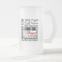 Bone Cancer Fight Persevere Overcome Win Mug