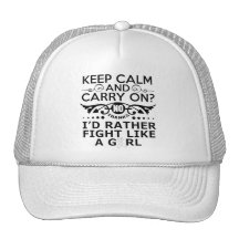 Bone Cancer Keep Calm Fight Like A Girl Hat