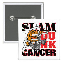Bone Cancer - Slam Dunk Cancer Pinback Button