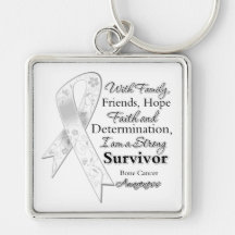 Bone Cancer Support Strong Survivor Key Chains