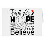 Bone Cancer Typographic Faith Love Hope Card
