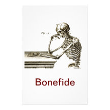 Bonefide Skeleton Personalized Stationery