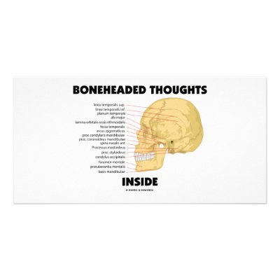Boneheaded Thoughts Inside (Anatomy Humour) by wordsunwords