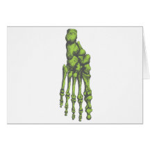 Bones of the human foor. greeting card