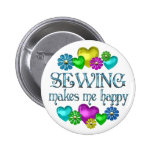 Bonheur de couture badge avec épingle
