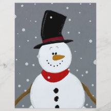 Bonhomme de neige - argent prospectus personnalisés