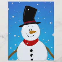 Bonhomme de neige - bleu prospectus personnalisés